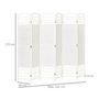 Voir la diapositive 3 : HOMCOM Paravent intérieur 6 panneaux pliables séparateur de pièce bois de peuplier bambou fibres de papier tressée blanc paille