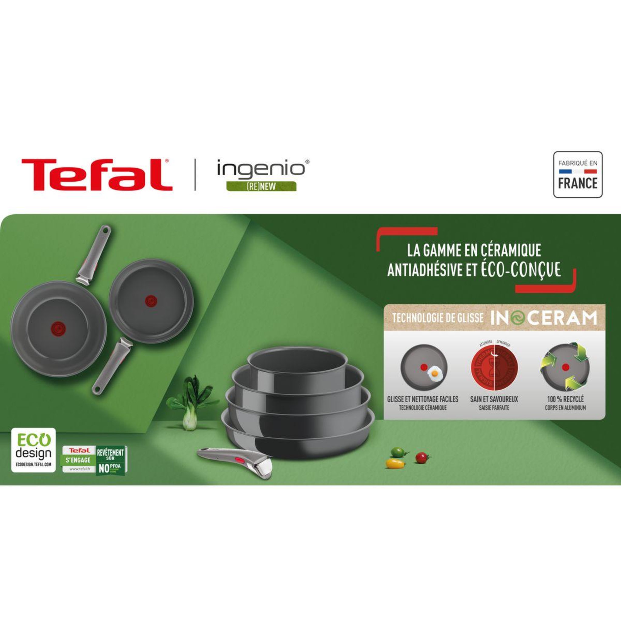 Voir la diapositive 3 : TEFAL Poêle Ingenio Renew 26cm L2600502