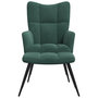 Voir la diapositive 3 : VIDAXL Chaise de relaxation avec tabouret Vert fonce Velours