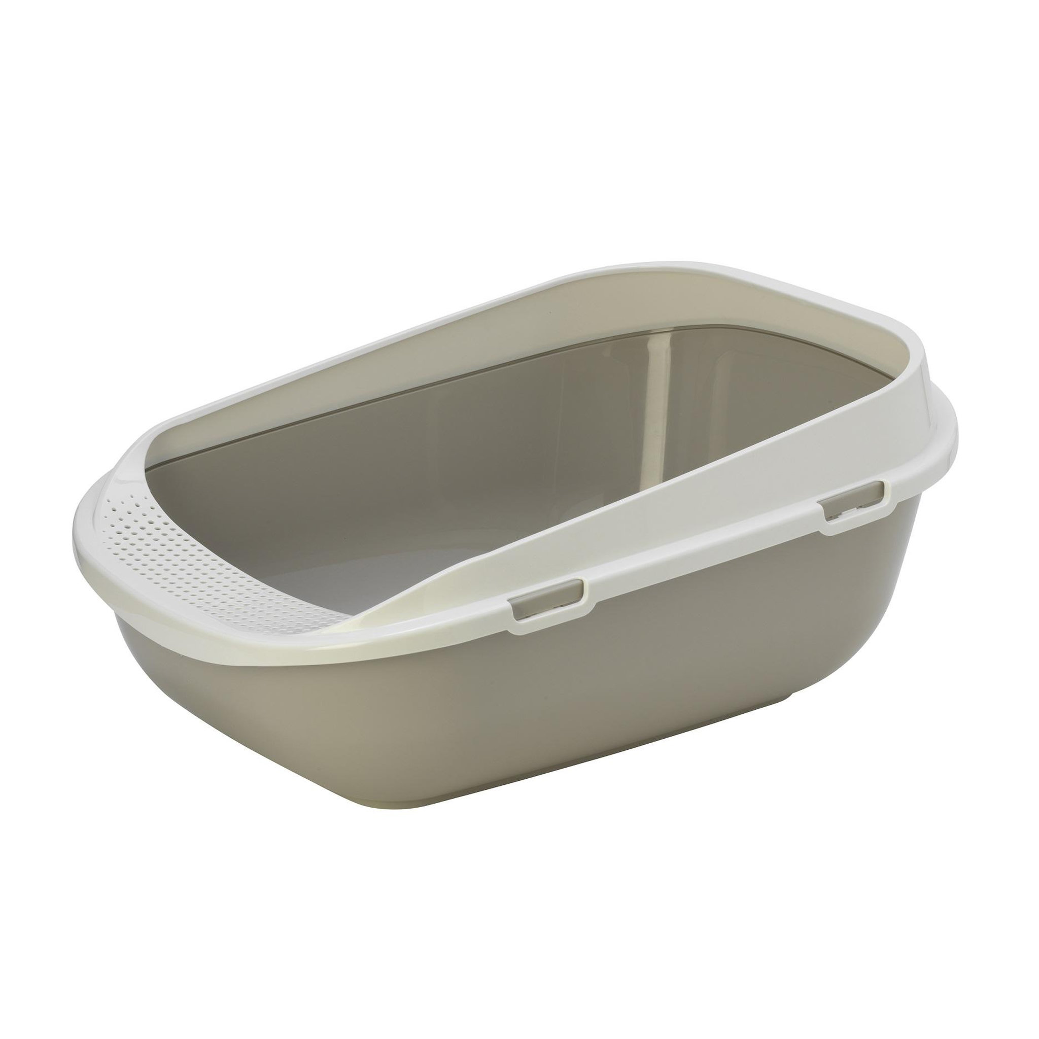 Eden Bac a litière garfy gris xl spécial grands chats. Coloris disponibles : Gris, Vert