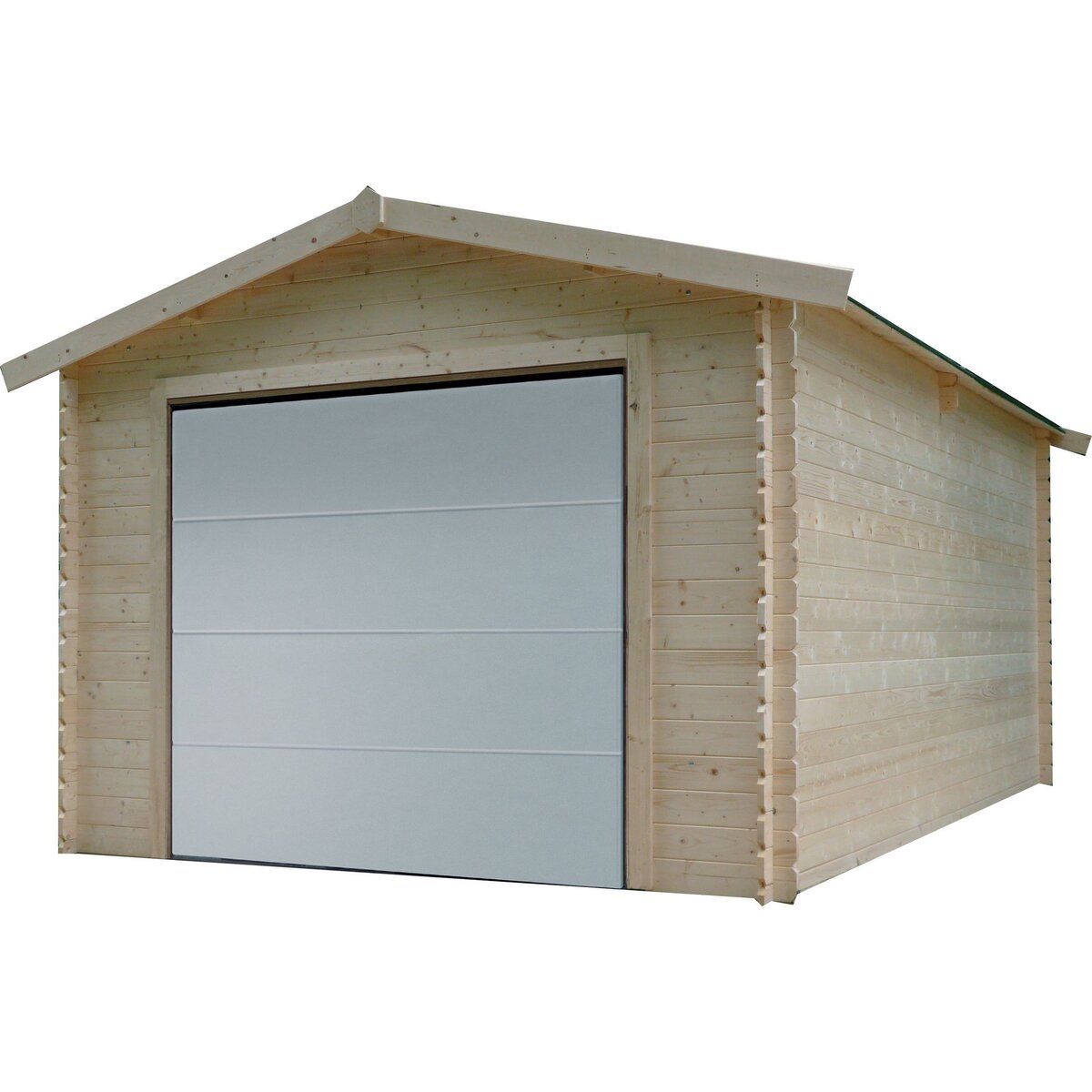 SOLID SUPERIA Garage avec porte sectionnelle - Bois - 16,20m² - BROOME