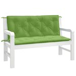 VIDAXL Coussins de banc de jardin lot de 2 vert melange tissu