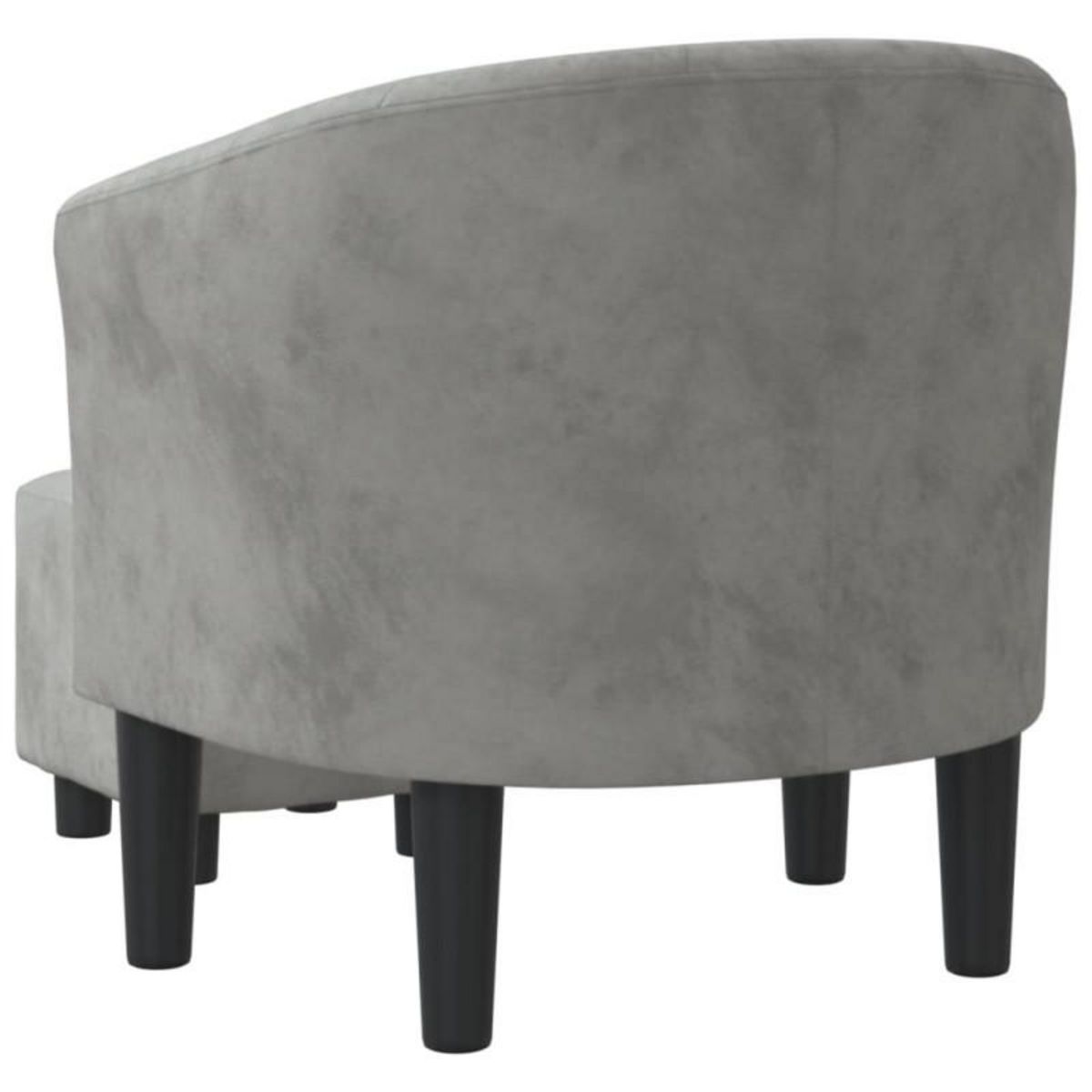 VIDAXL Fauteuil avec repose pied gris clair velours