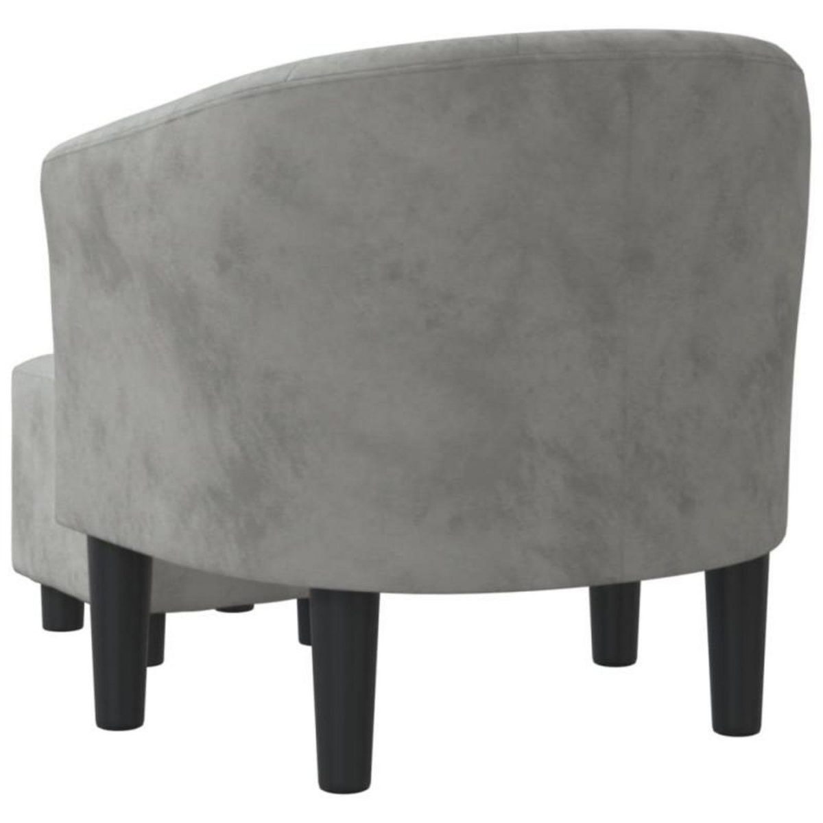 VIDAXL Fauteuil avec repose pied gris clair velours