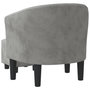 Voir la diapositive 5 : VIDAXL Fauteuil avec repose pied gris clair velours