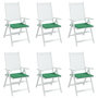 Voir la diapositive 4 : VIDAXL Coussins de chaise jardin lot de 6 vert 40x40x3 cm tissu oxford