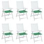 Voir la diapositive 4 : VIDAXL Coussins de chaise jardin lot de 6 vert 40x40x3 cm tissu oxford