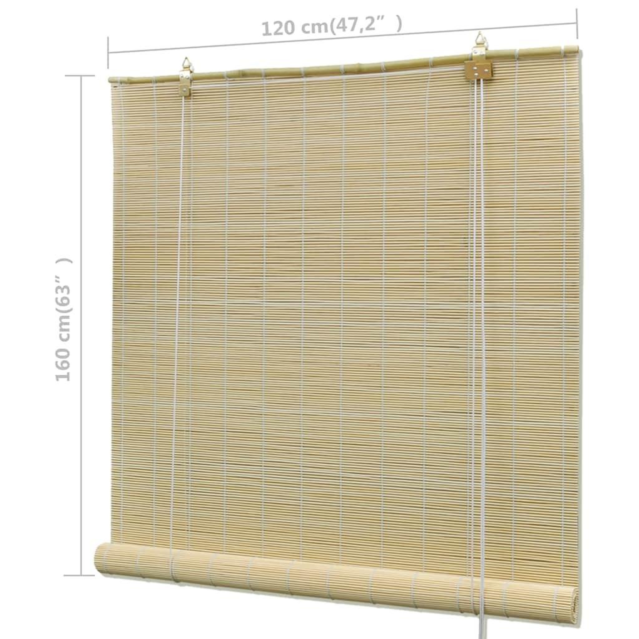 Voir la diapositive 6 : VIDAXL Store a rouleau bambou naturel 120x160 cm