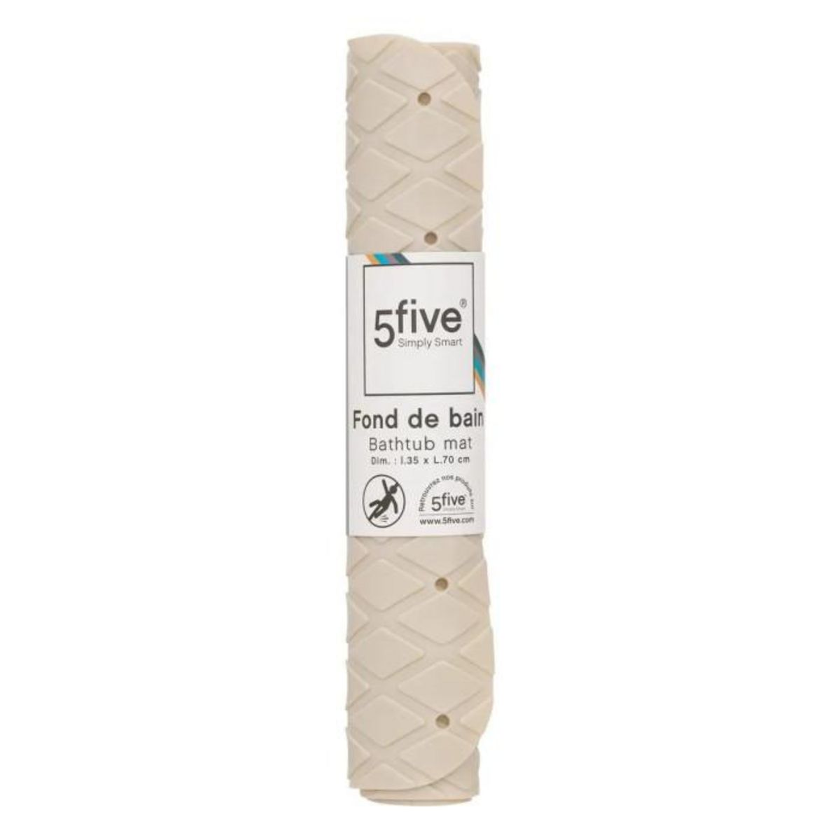 Paris Prix Fond de Bain PVC  Diamond  35x70cm Beige Lin