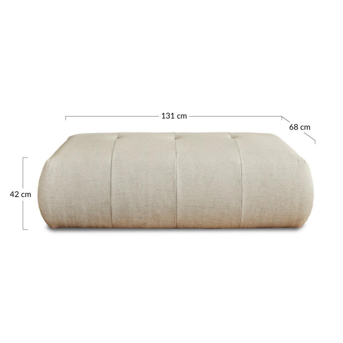 LISA DESIGN Onyx - pouf modulable - en tissu