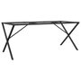 Voir la diapositive 2 : VIDAXL Pieds de table a manger cadre en X 180x80x73 cm acier
