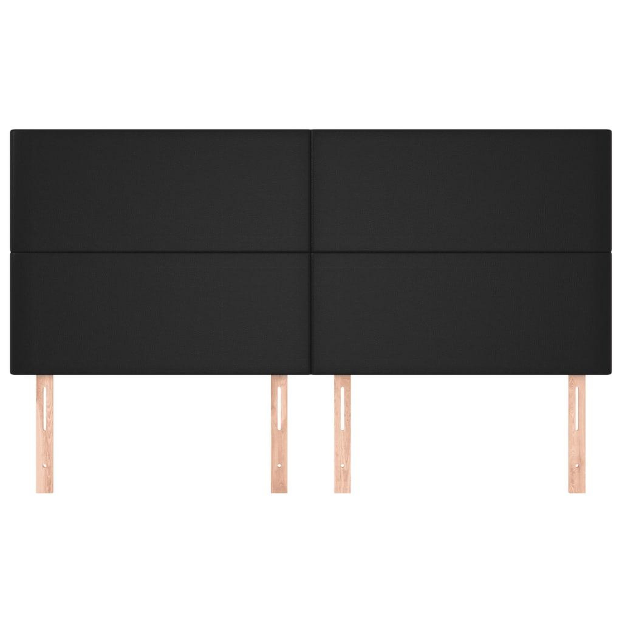 Voir la diapositive 3 : VIDAXL Tetes de lit 4 pcs Noir 100x5x78/88 cm Similicuir