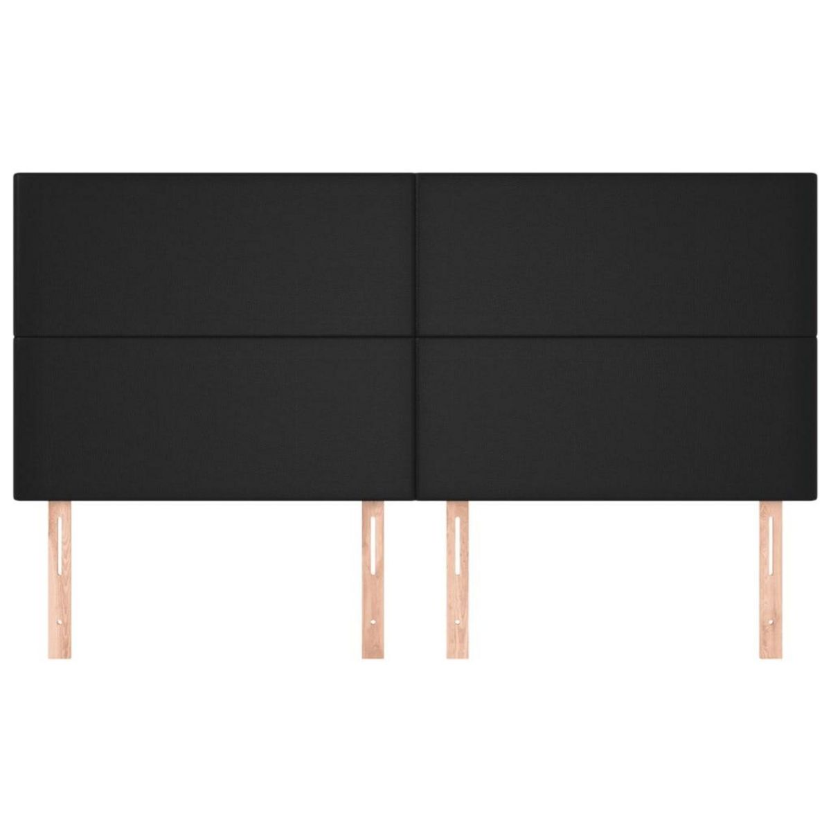 VIDAXL Tetes de lit 4 pcs Noir 100x5x78/88 cm Similicuir