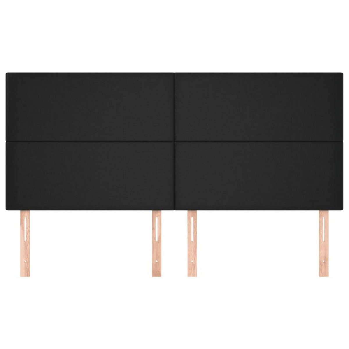 VIDAXL Tetes de lit 4 pcs Noir 100x5x78/88 cm Similicuir