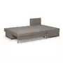 MARKET24 TEIJO Canapé d'angle convertible - Tissu Taupe - L 197 x P 91/132 x H 82 cm