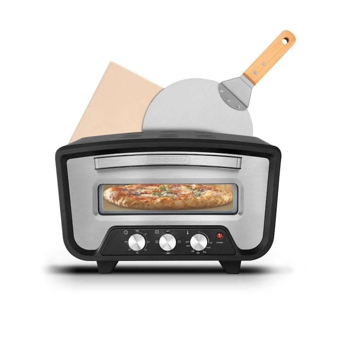 KITCHENCOOK Kitchencook - K Pizza Lite - Four à Pizza électrique - Cuisson 3 Minutes - 2200w - 430°c