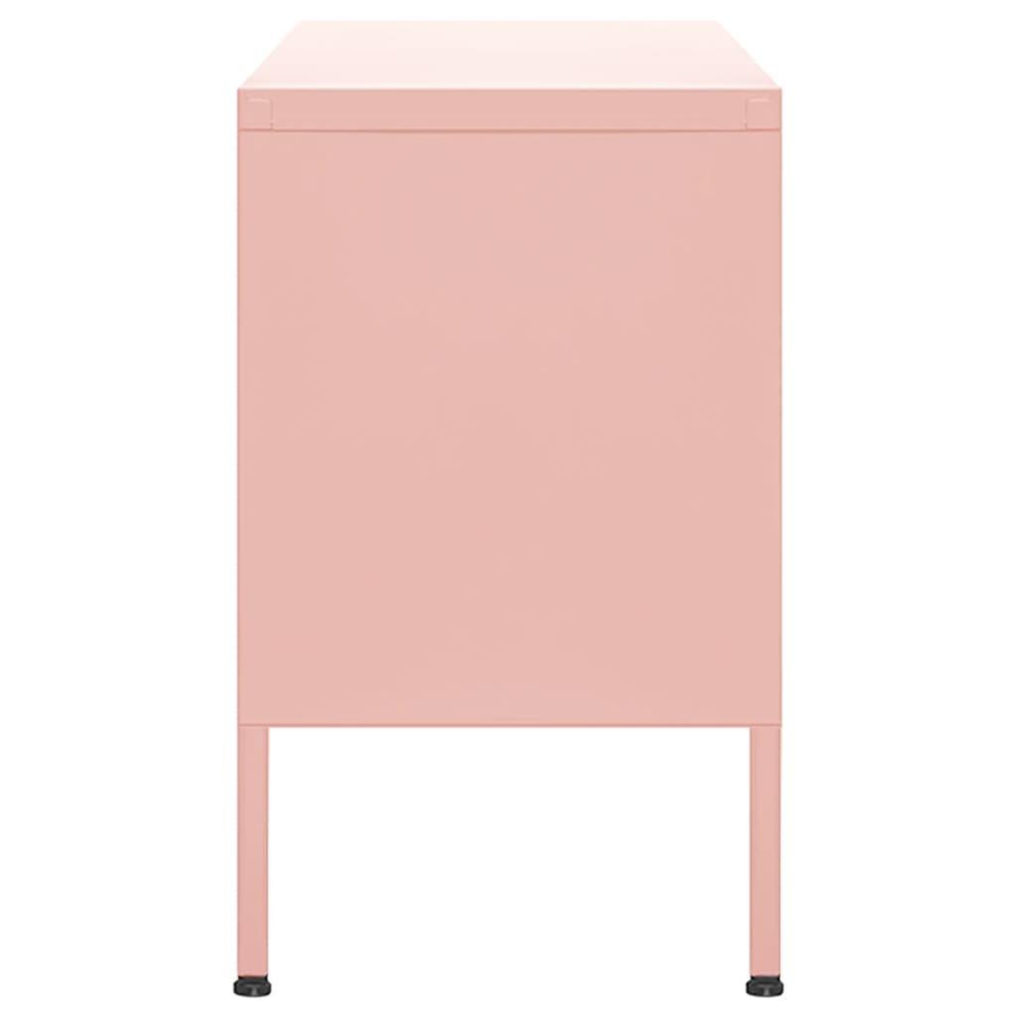 Voir la diapositive 4 : VIDAXL Meuble TV Rose 105x35x50 cm Acier