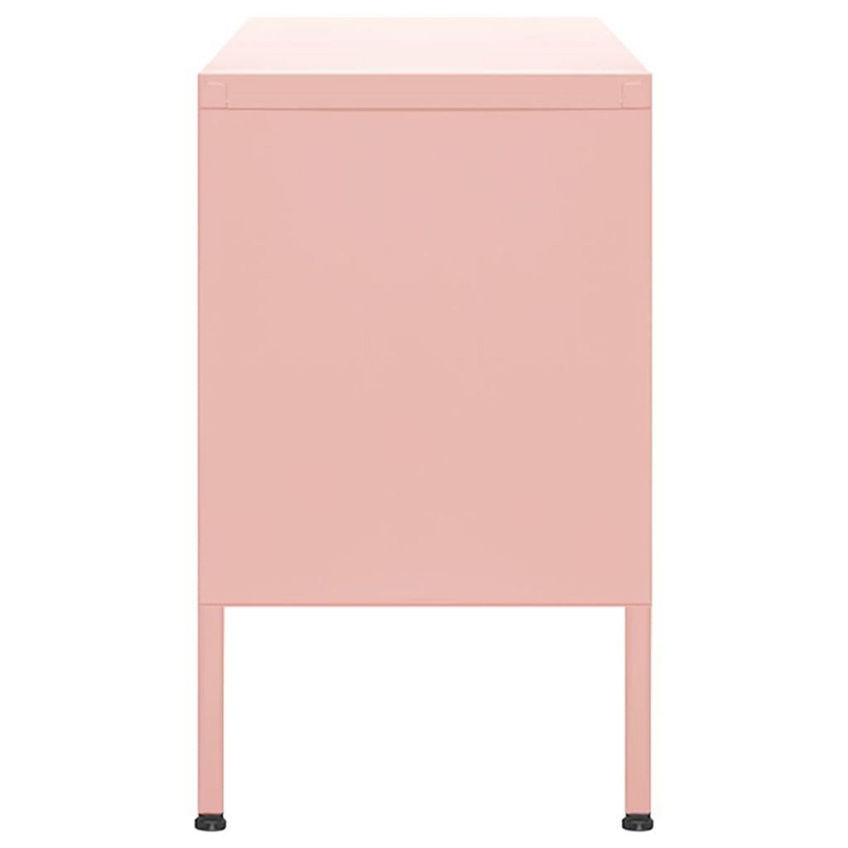 VIDAXL Meuble TV Rose 105x35x50 cm Acier