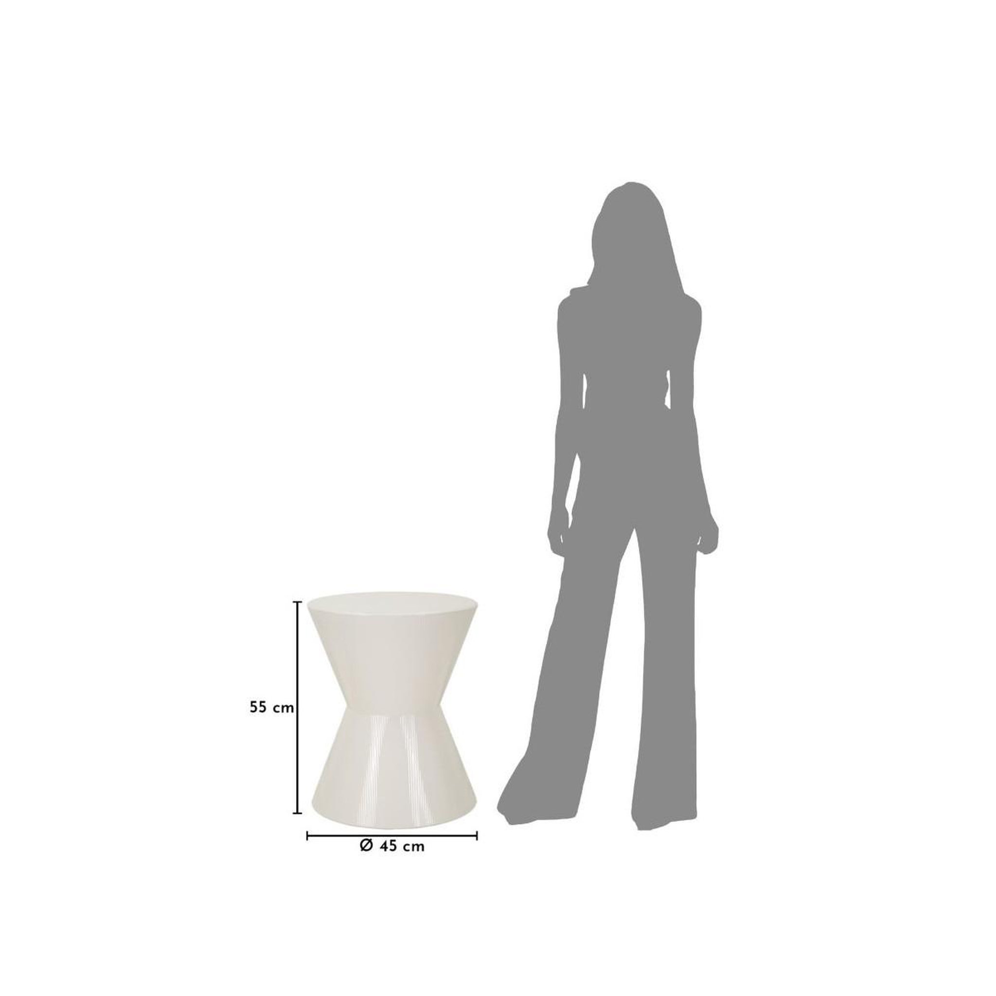 Voir la diapositive 6 : Paris Prix Table d'appoint en métal  oyo  55cm blanc