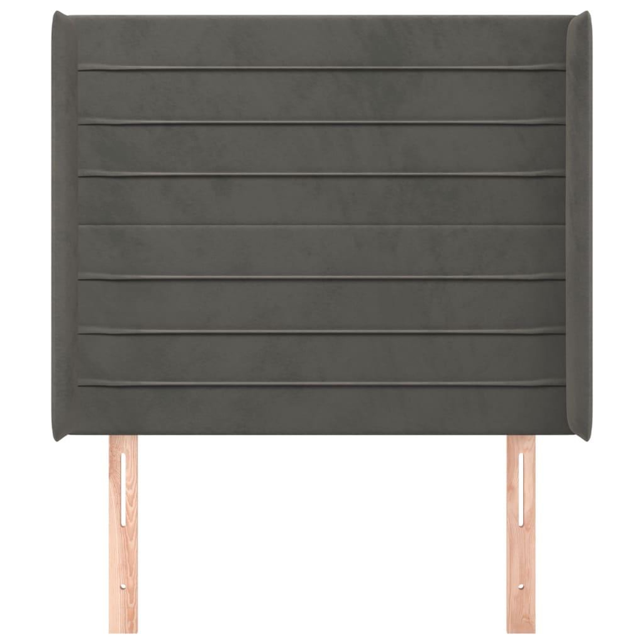 Voir la diapositive 3 : VIDAXL Tete de lit avec oreilles Gris fonce 83x16x118/128 cm Velours