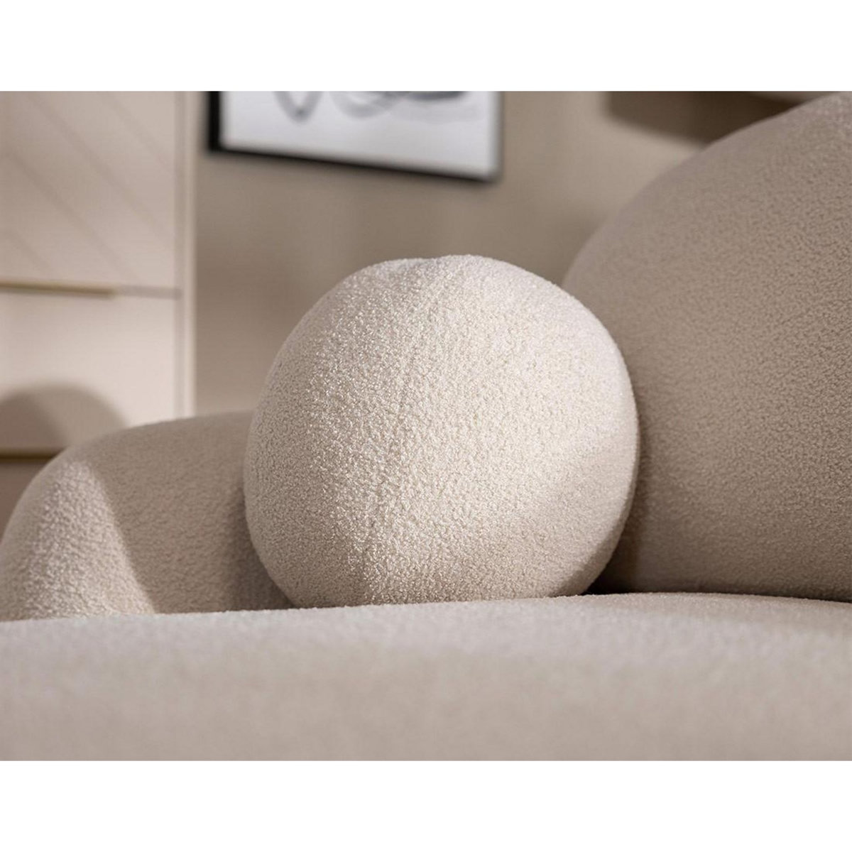 BEST MOBILIER Berenice - canapé d'angle droit 4 places convertible avec coffre en tissu bouclette