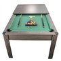 Voir la diapositive 1 : PLAY4FUN Billard Américain HARMONY 6Ft - 206,5 x 116,5 x 80 cm avec accessoires et plateau dînatoire - Gris