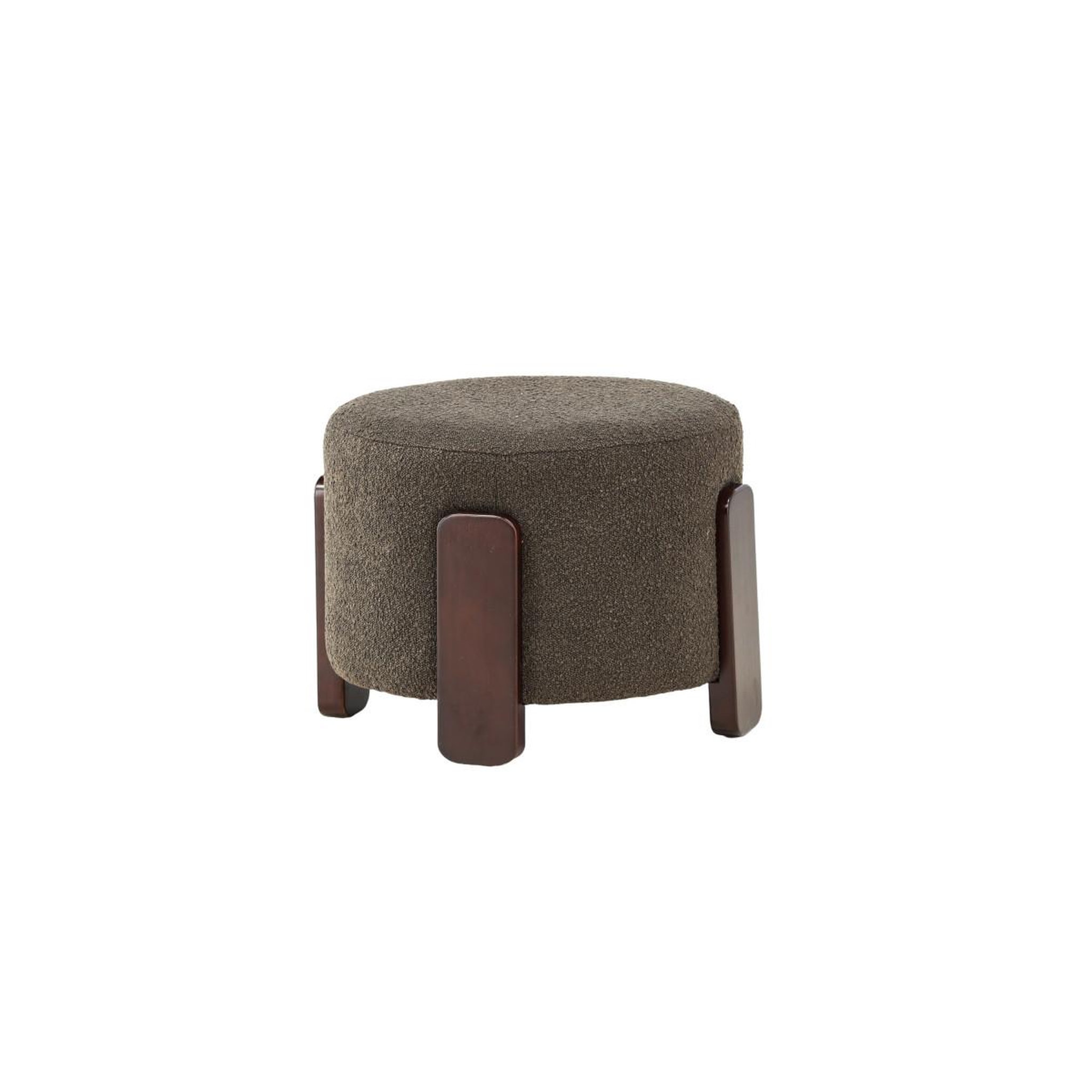 Voir la diapositive 3 : Paris Prix Pouf design tissu bouclette  coffey  52cm gris foncé