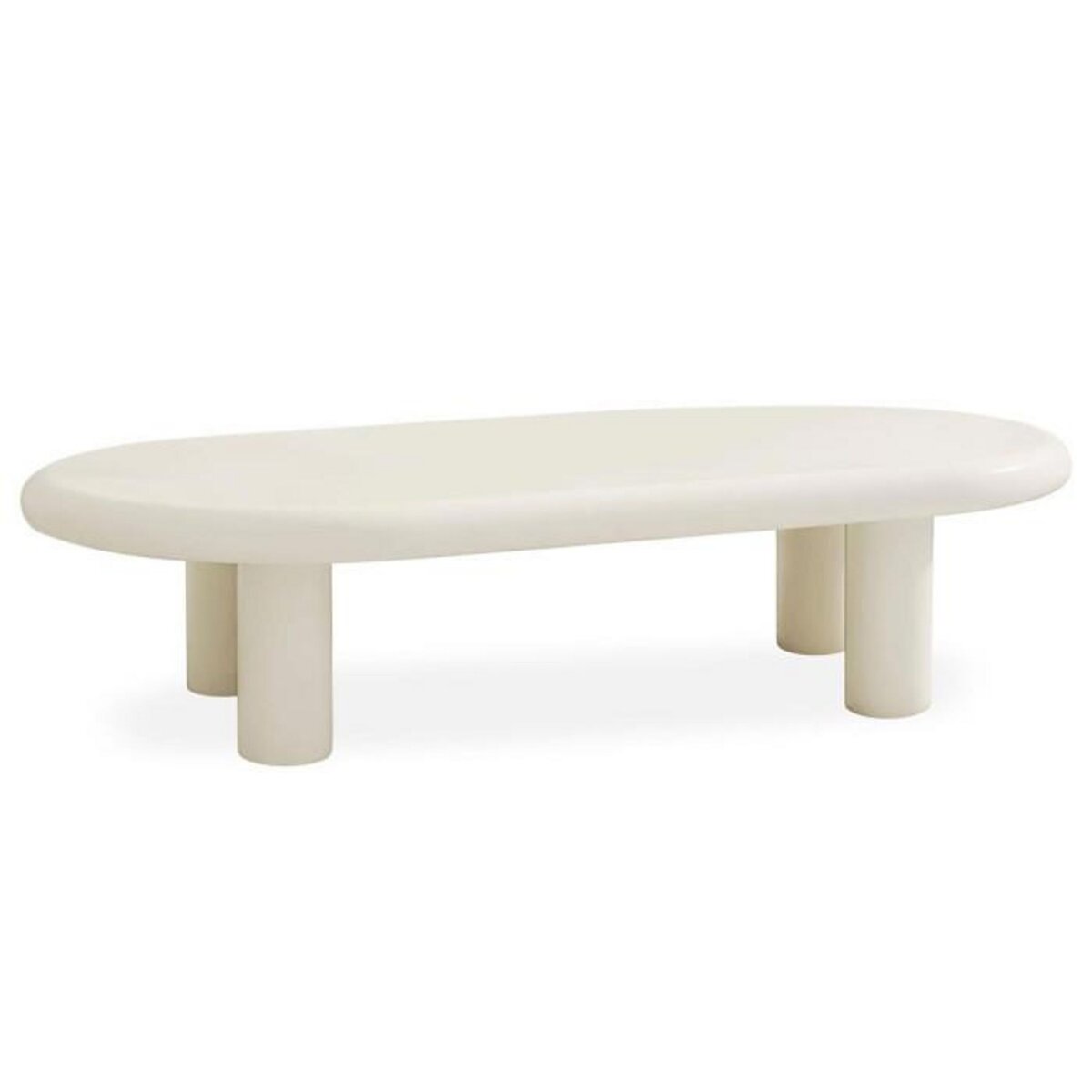 Paris Prix Table Basse Ovale  Emory  160cm Crème
