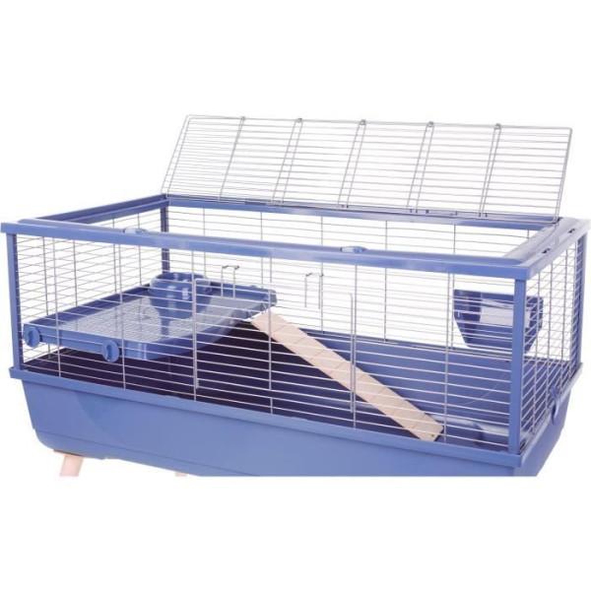 Voir la diapositive 4 : Zolux Cage rongeur surélevée - Zolux - Néolife - Pour cochon d'inde - 99 x 54 x 79 cm - Bleu