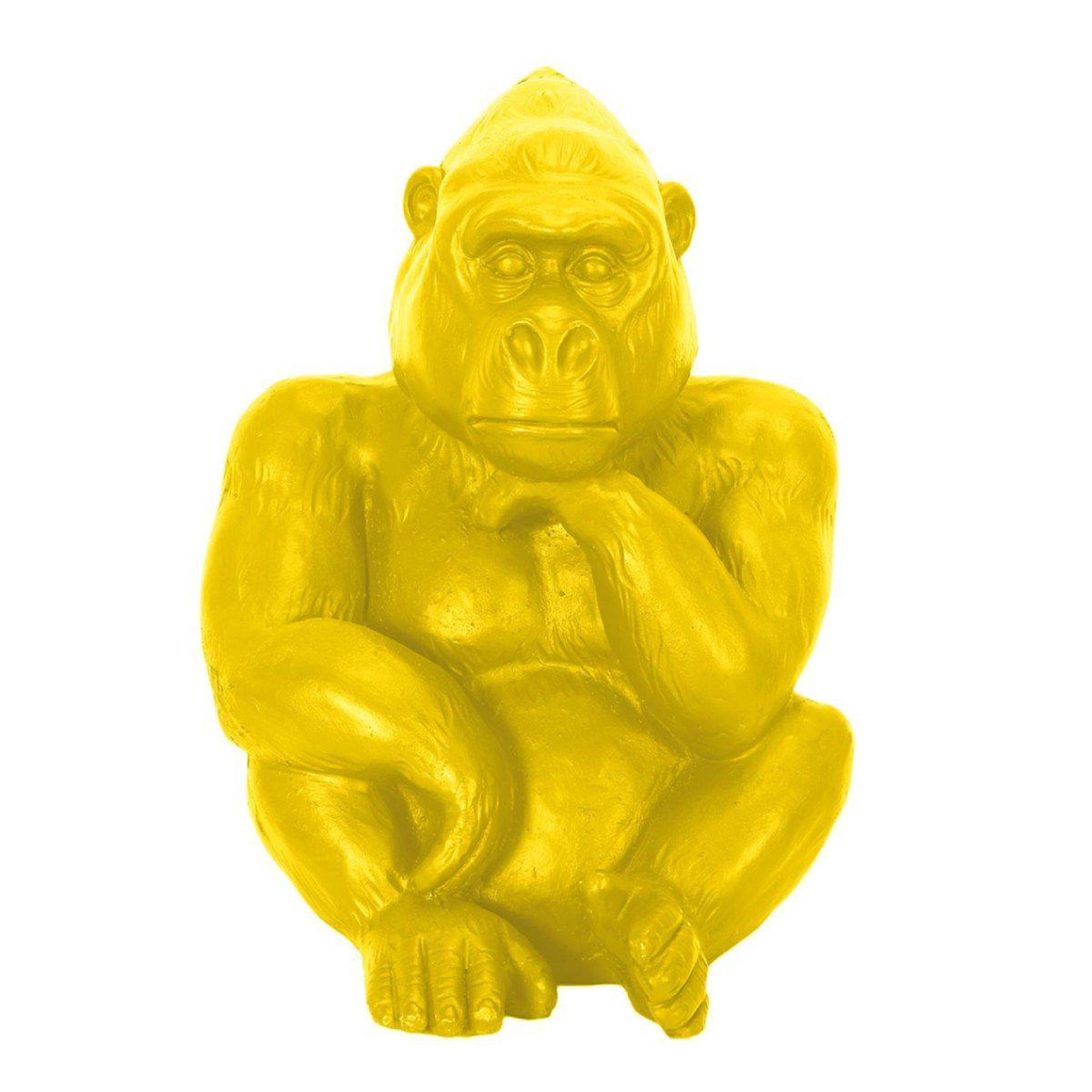 The Home Deco Factory Statuette déco magnésie  gorille  54cm jaune