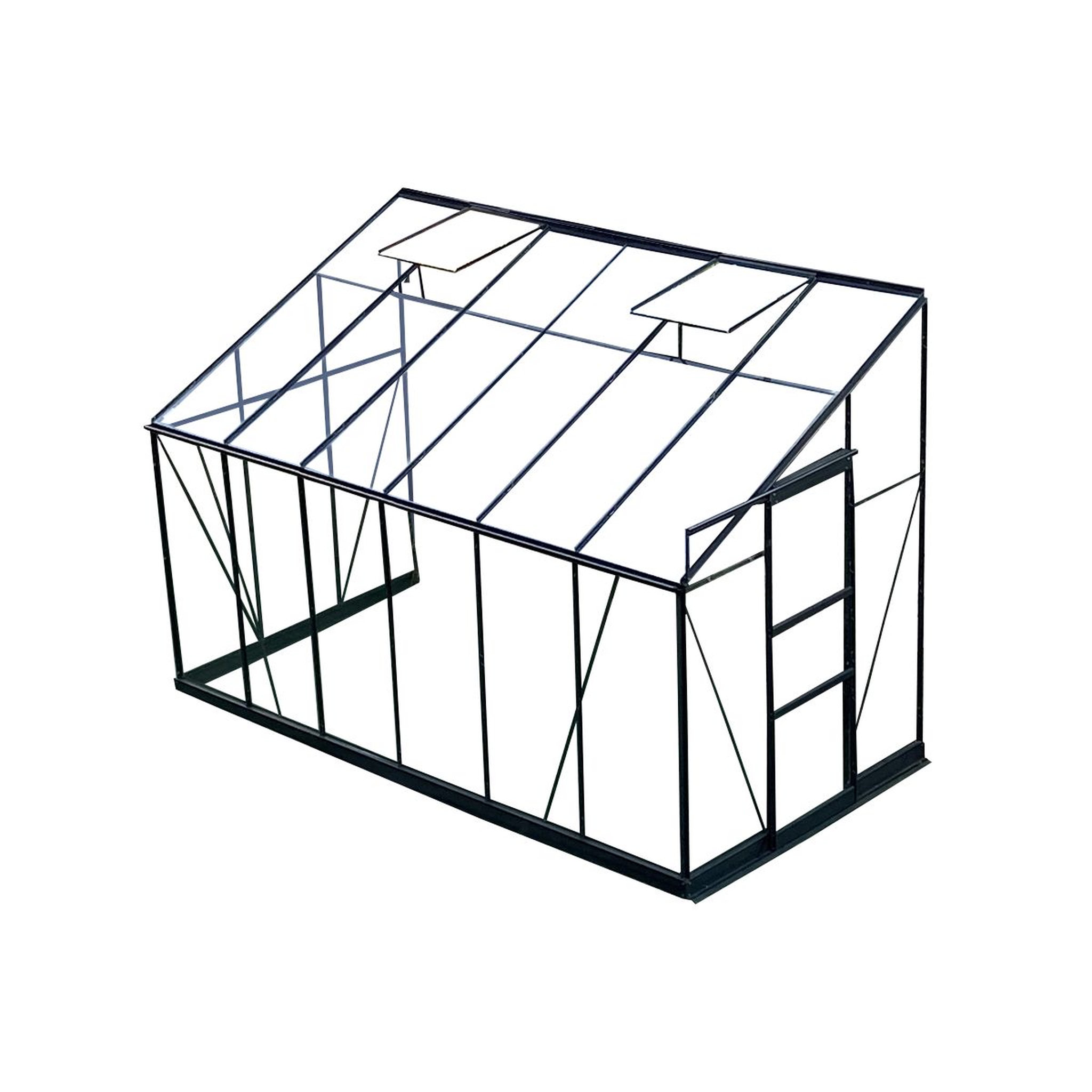 Voir la diapositive 6 : GREEN PROTECT Serre de jardin adossée verre trempé 7,22m² 
