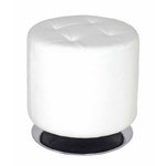 Paris Prix Pouf Rond Design  Hava  40cm Blanc