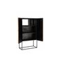 Voir la diapositive 2 : HELLIN Armoire bar en bois et pieds métal - SHINE
