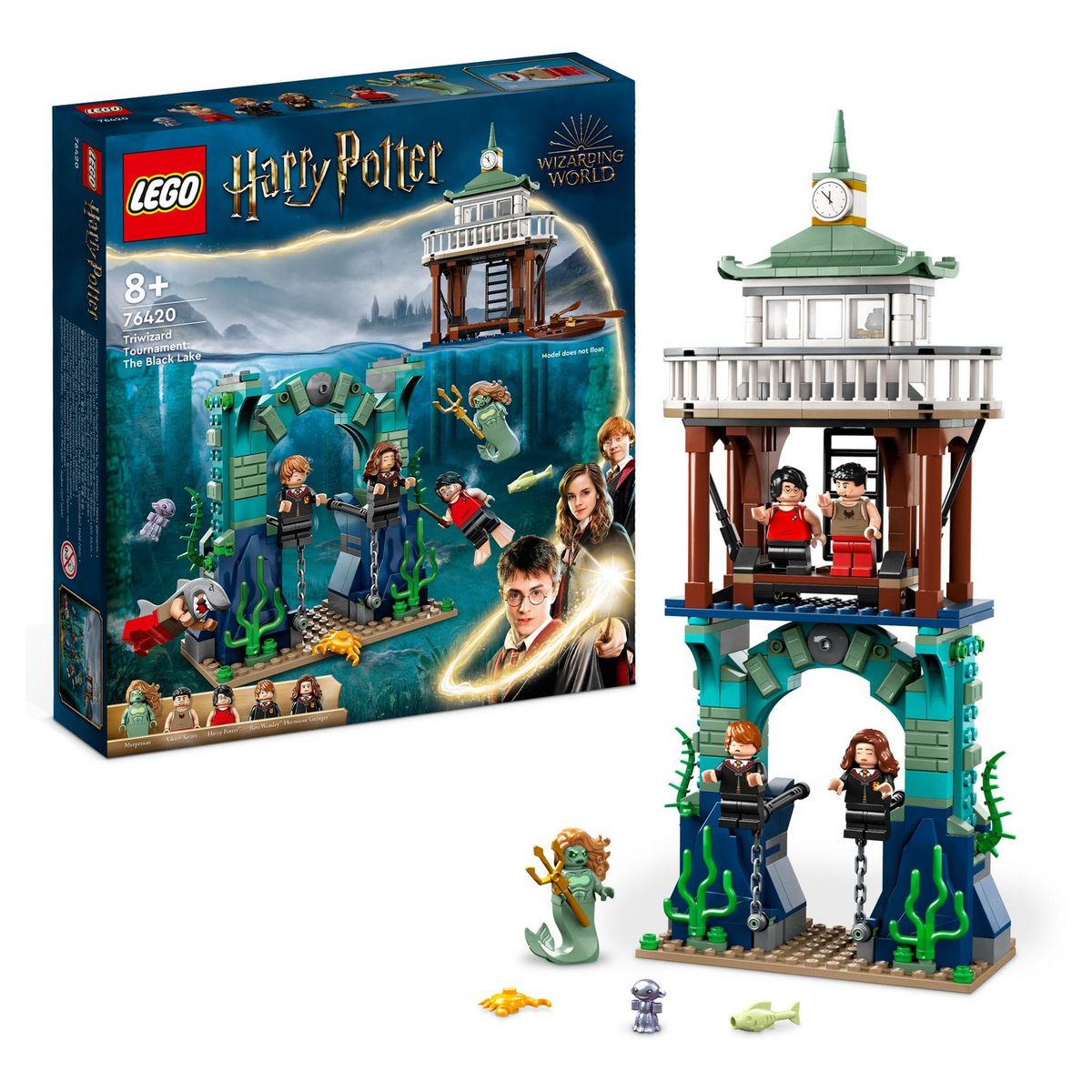 LEGO Harry Potter 76420 - Le Tournoi des Trois Sorciers : le lac noir, Jouet avec Maquette de Bateau et 5 Minifigurines