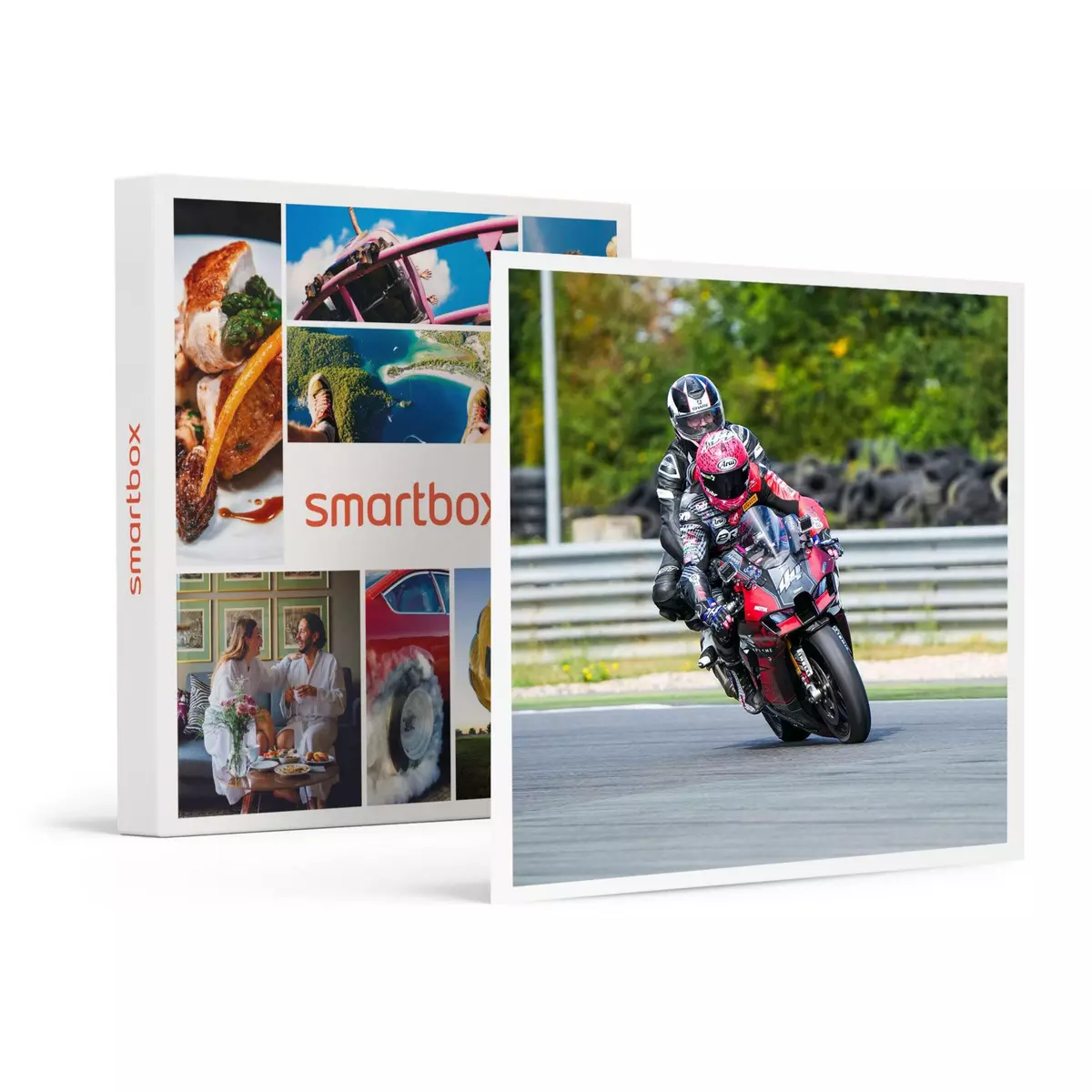 Smartbox Baptême passager en moto : 3 tours à l'arrière d'un pilote professionnel sur le circuit de Magny-Cours - Coffret Cadeau Sport & Aventure