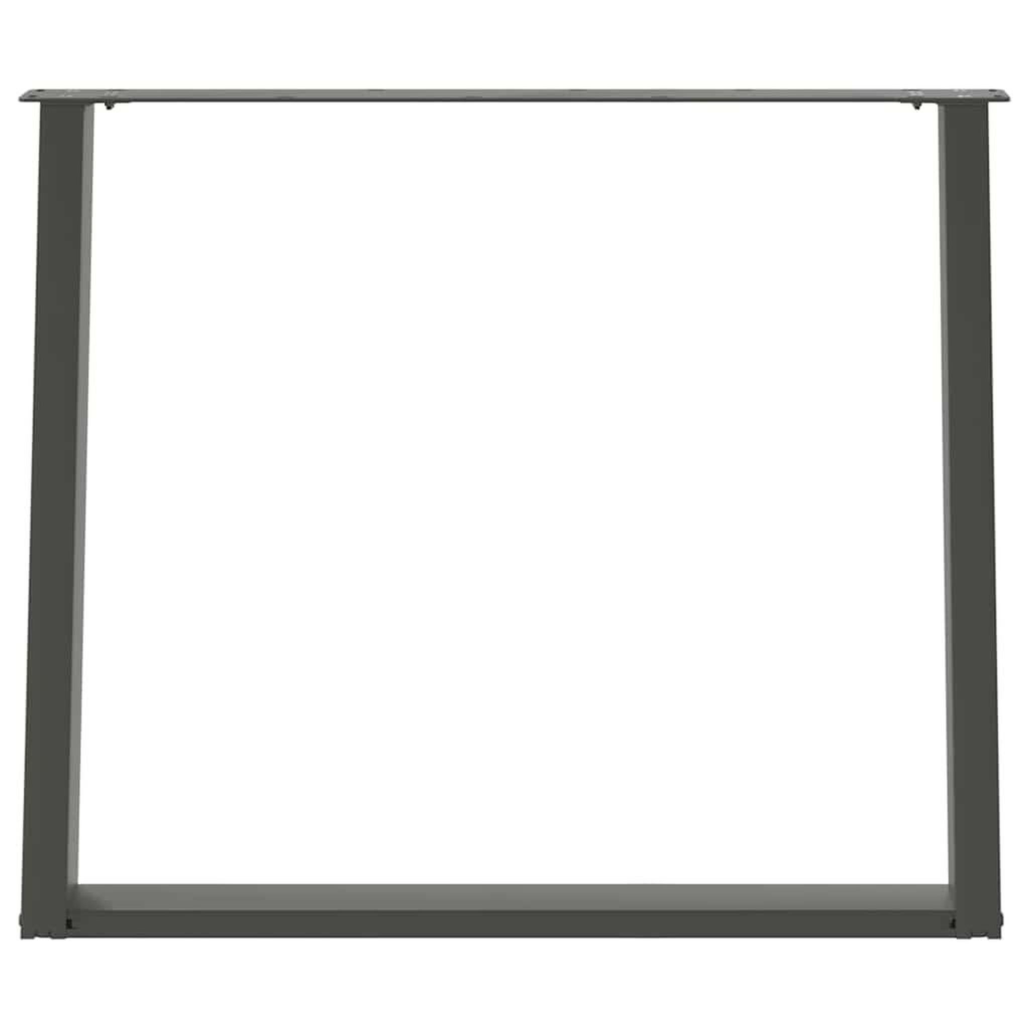 Voir la diapositive 5 : VIDAXL Pieds de table a manger forme de U 2 pcs 90x(72-73) cm acier