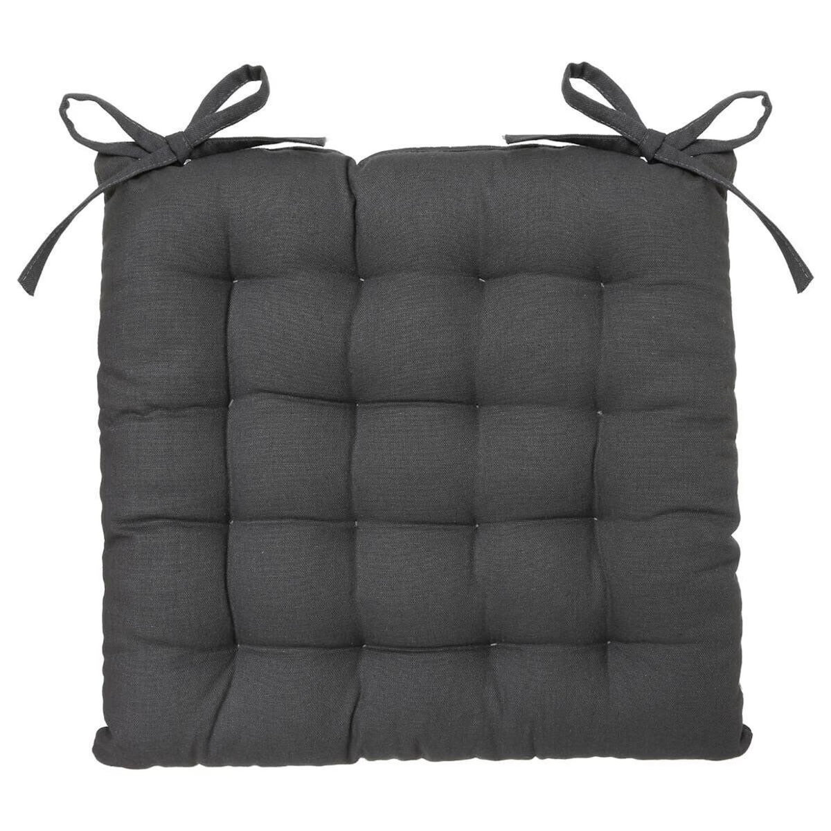 ATMOSPHERA Galette de Chaise  Loria  38x38cm Gris Foncé