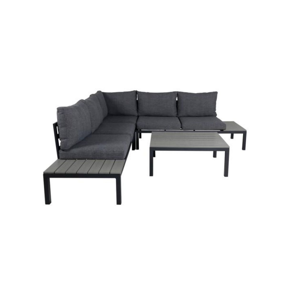 Paris Prix Salon d'Angle de Jardin  Odense  167cm Noir & Gris