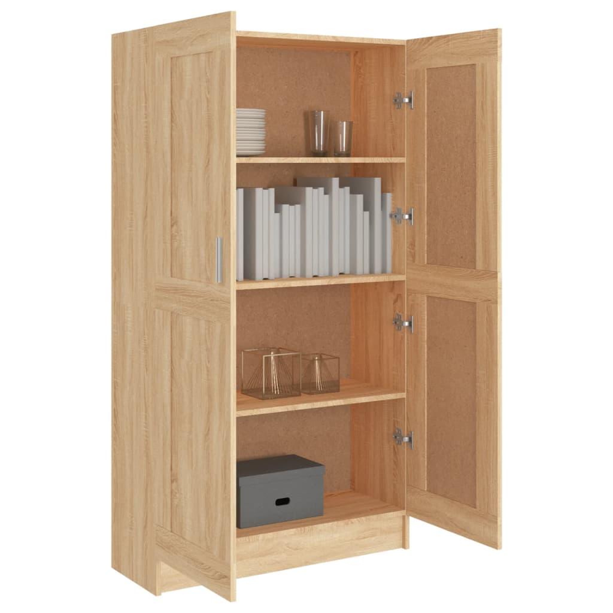 Voir la diapositive 4 : VIDAXL Bibliotheque Chene sonoma 82,5x30,5x150 cm Bois d'ingenierie