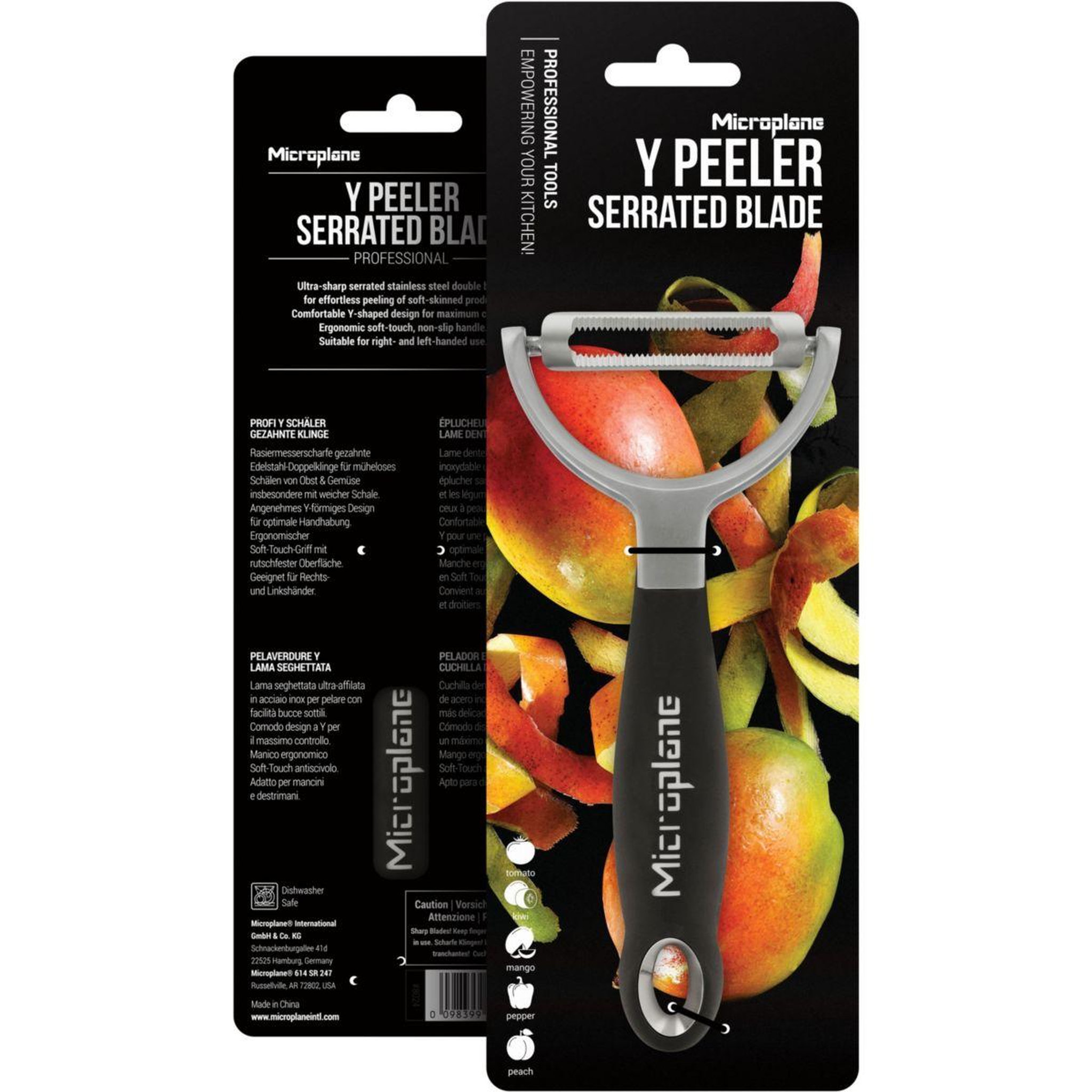 Voir la diapositive 4 : MICROPLANE Eplucheur Professional Y Serrated Black