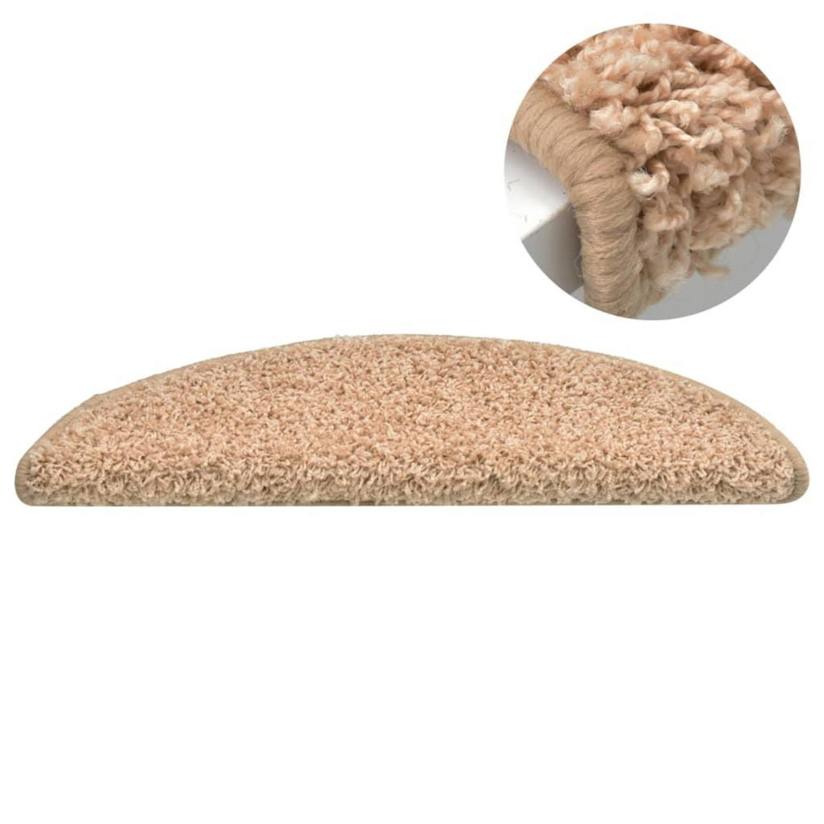 VIDAXL Tapis de marches d'escalier 15 pcs Dore 56x17x3 cm