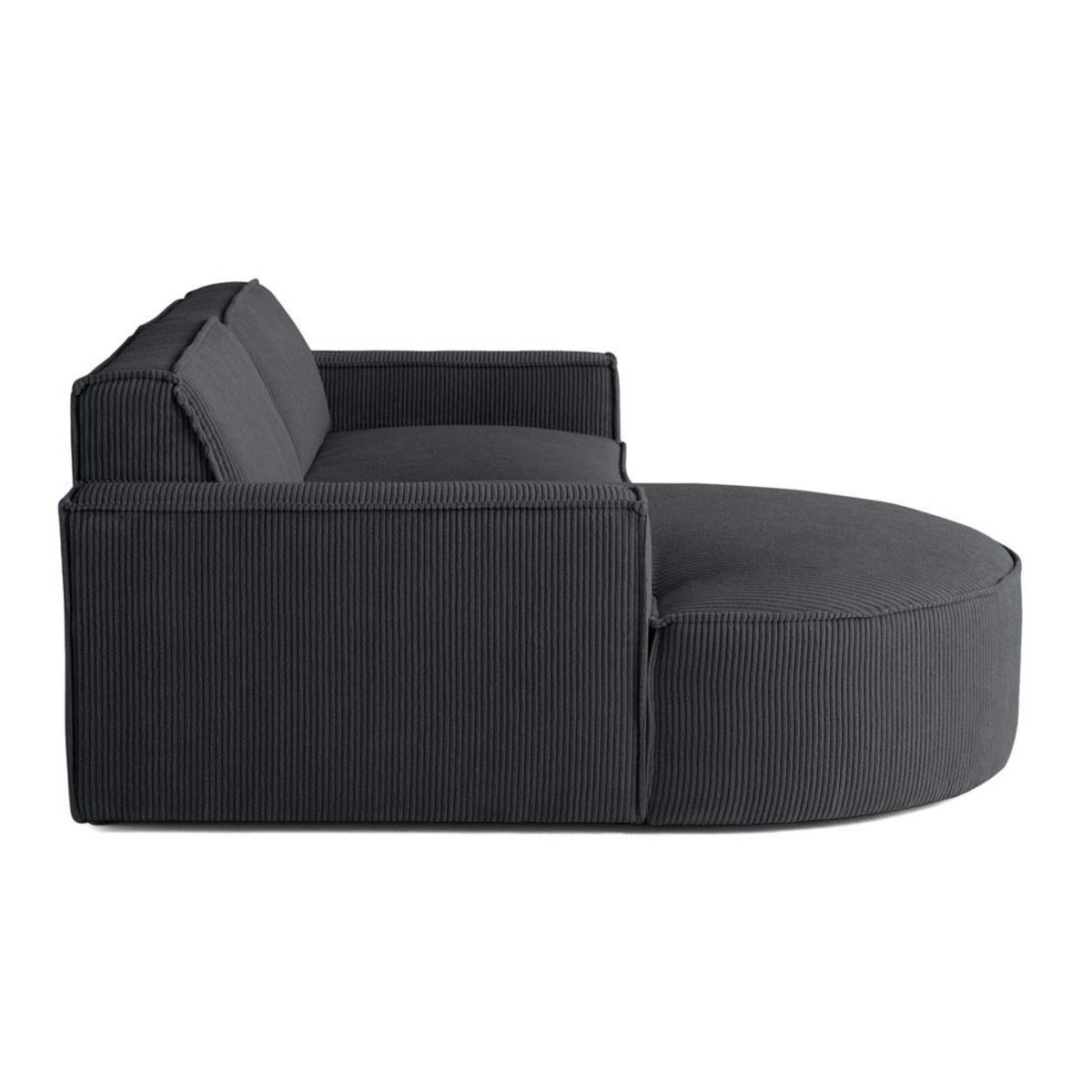 LISA DESIGN Spiaggia - canapé d'angle gauche - 4 places - en velours côtelé