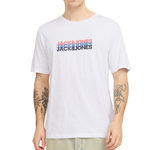 Jack & Jones T-Shirt Blanc Homme Jack & Jones Cyber. Coloris disponibles : Blanc