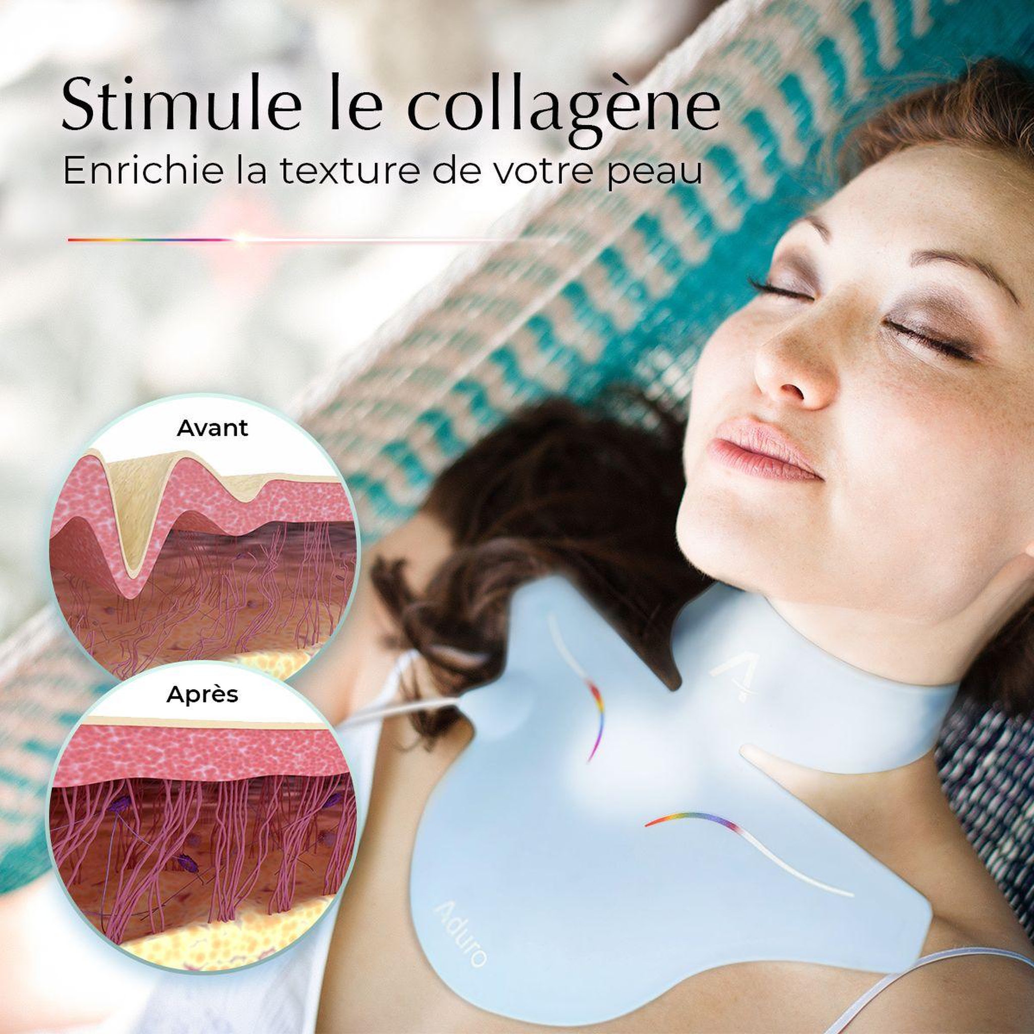 Voir la diapositive 2 : ADURO Masque LED ZLD-50AF décolleté et cou