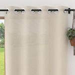 SOLEIL D'OCRE Voile lin à oeillets LINEN, par Soleil d'Ocre. Coloris disponibles : Blanc, Beige