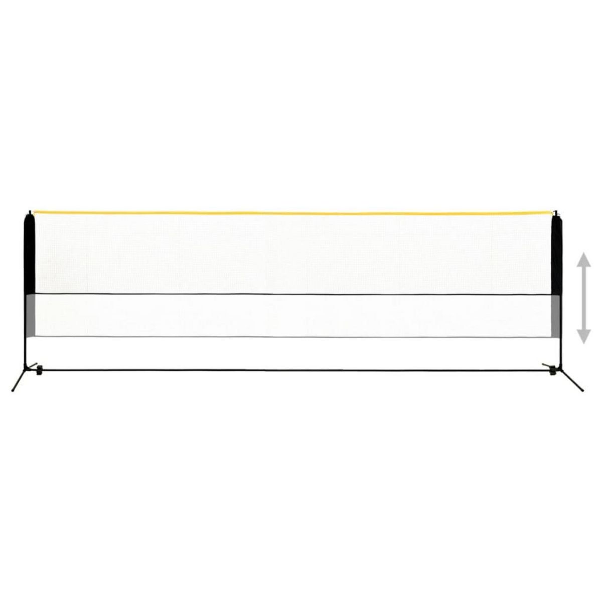 VIDAXL Filet de badminton reglable 500x103x94-158 cm Metal