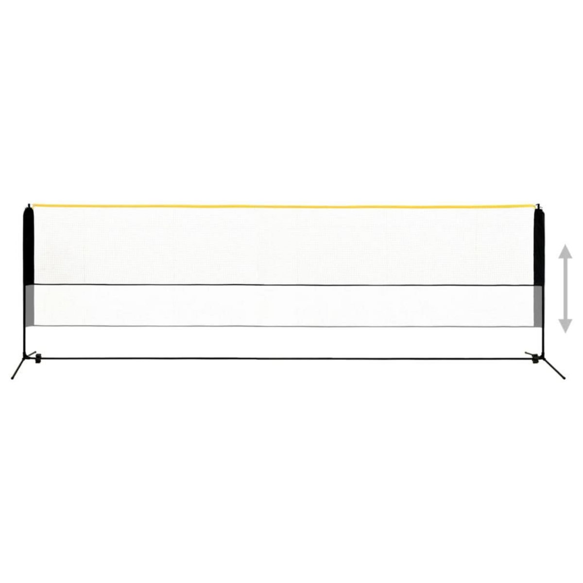 VIDAXL Filet de badminton reglable 500x103x94-158 cm Metal