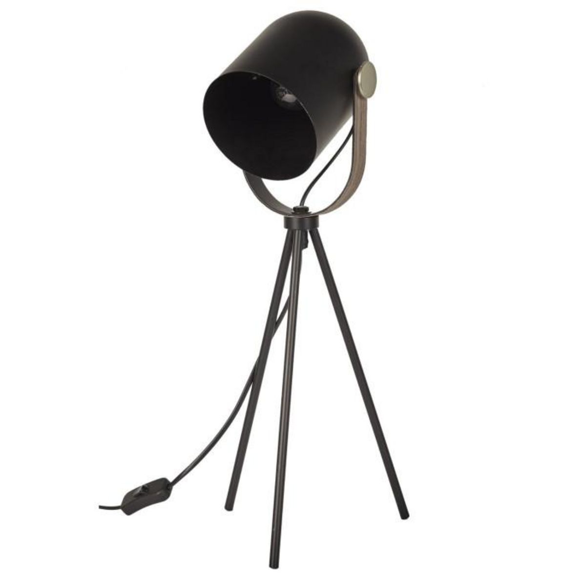 Paris Prix Lampe à Poser en Métal  Bistrot  46cm Noir