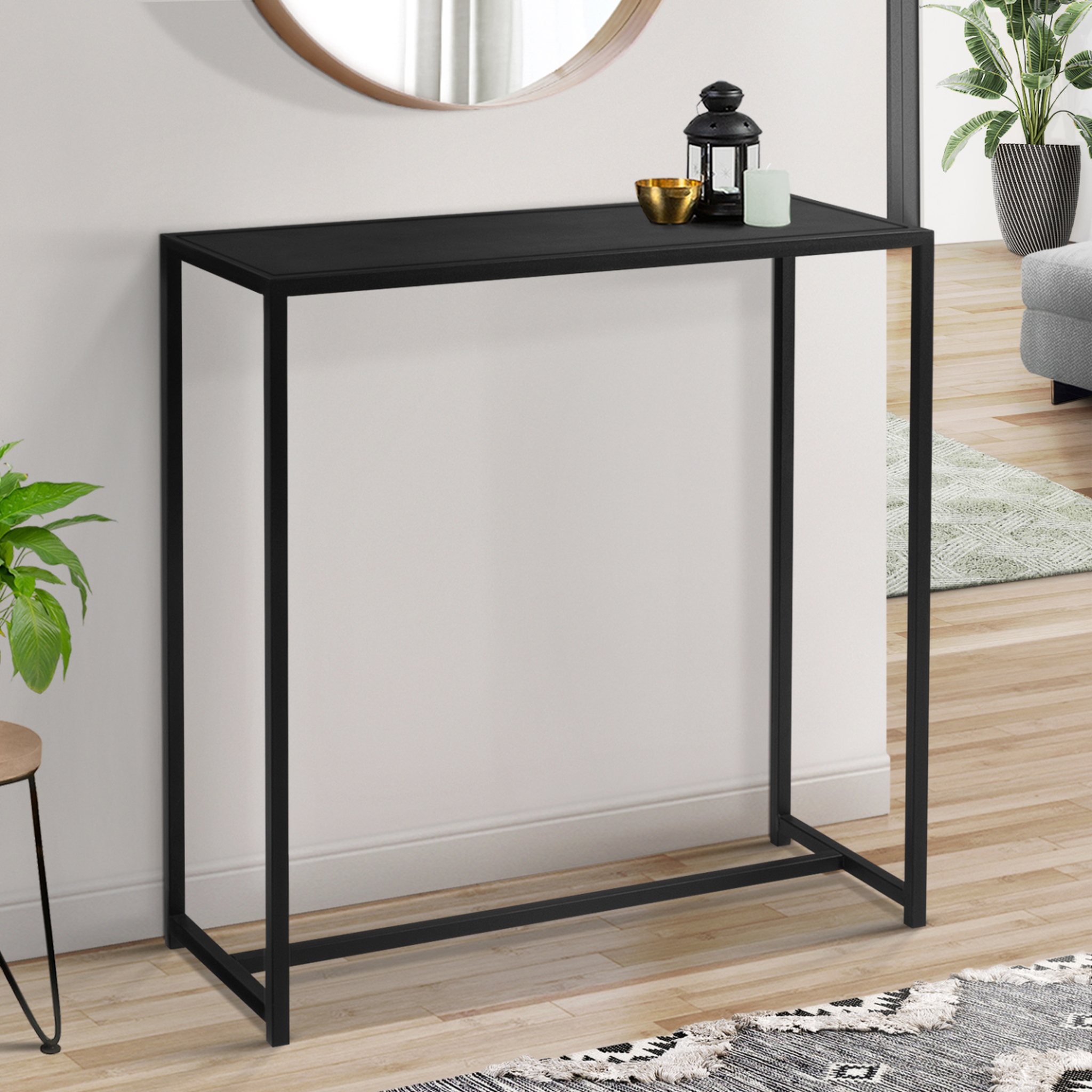 Voir la diapositive 2 : ID MARKET Console davis en métal noir mat design industriel