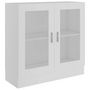 Voir la diapositive 2 : VIDAXL Armoire a vitrine Blanc 82,5x30,5x80 cm Bois d'ingenierie